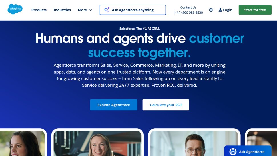 Salesforce website screenshot (March 2026).