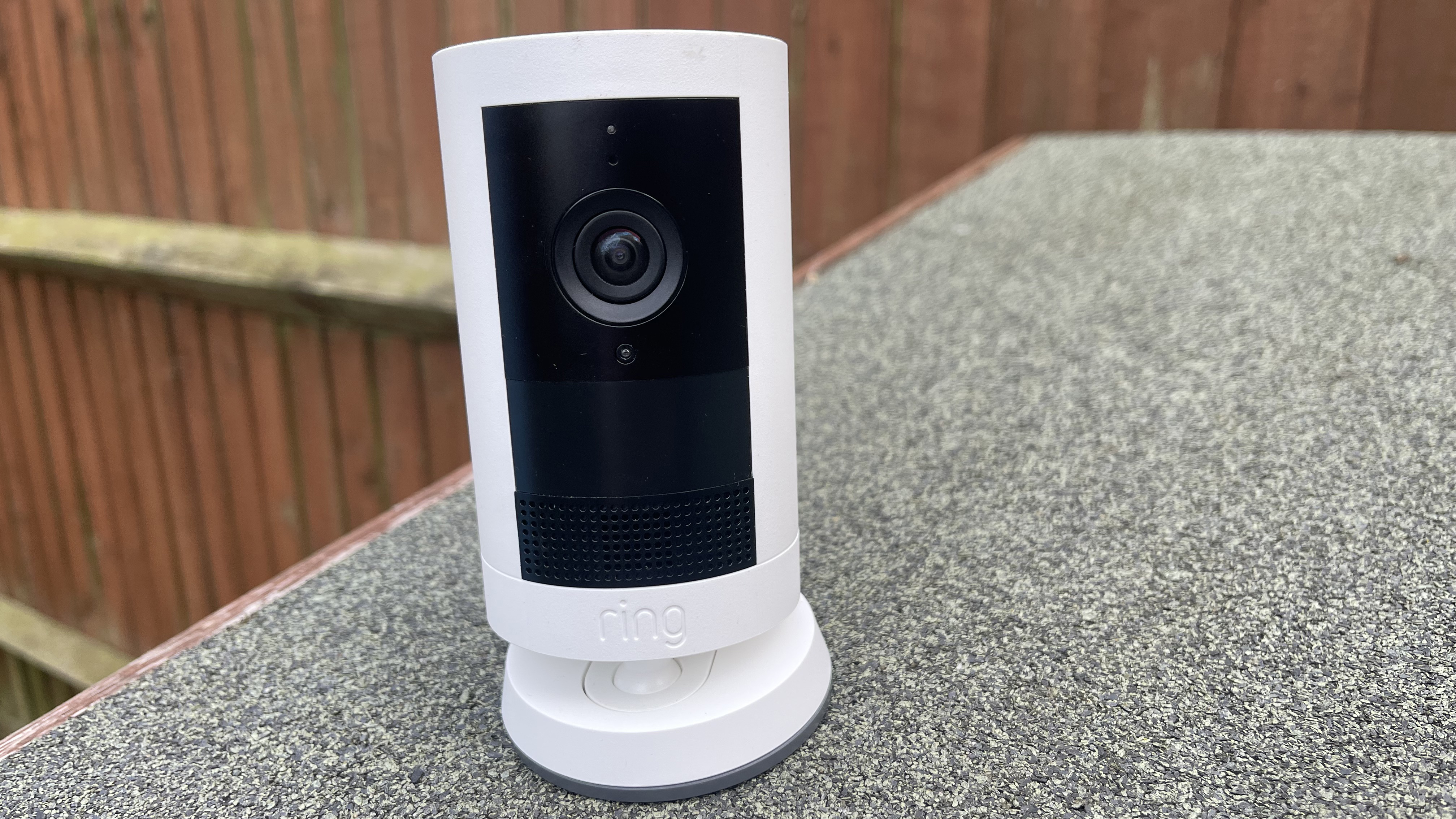 Ring Outdoor Camera Plus on concrete surface outdoors