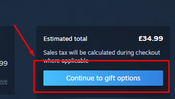 screenshot showing how to gift a game on steam
