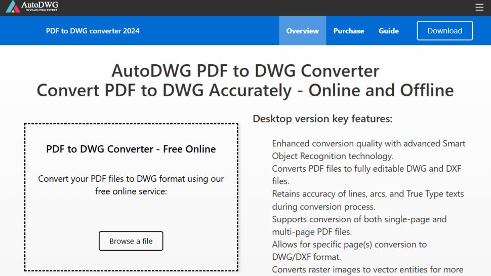 Website screenshot for AutoDWG