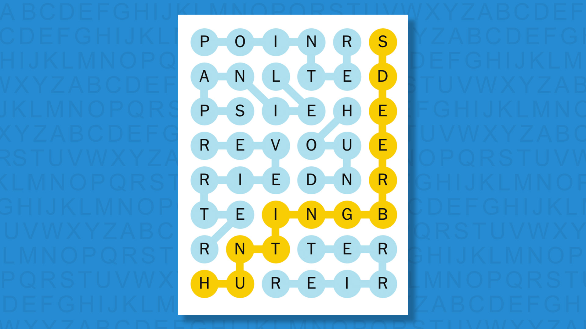 NYT Strands answers for game 854 on a blue background