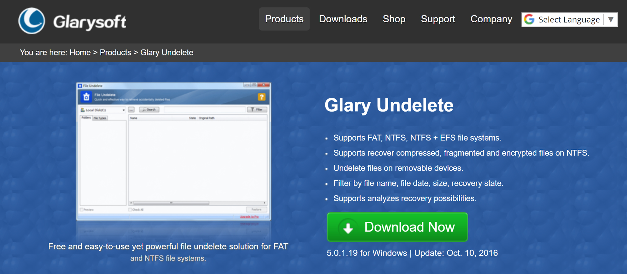 Glary Undelete review