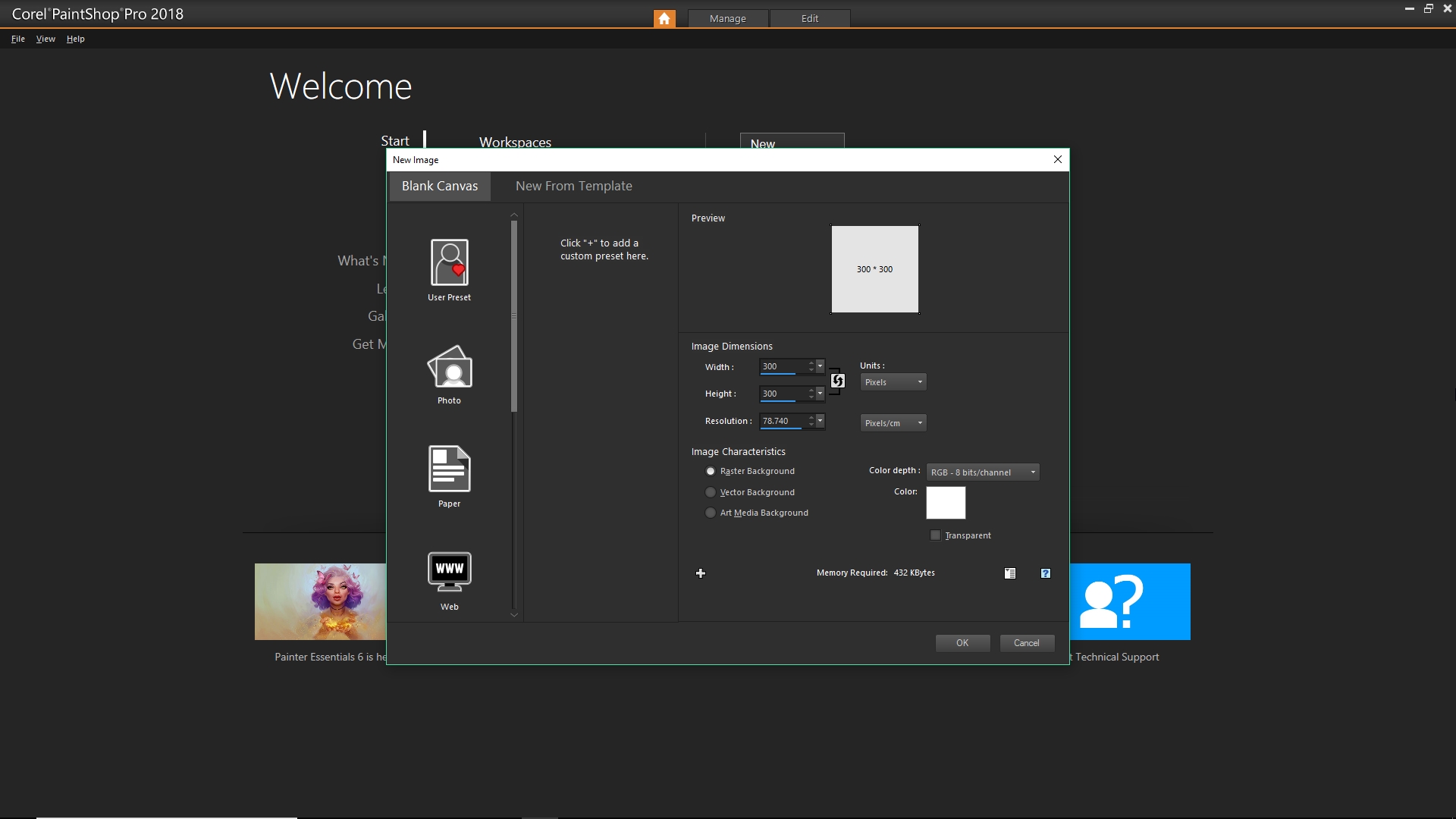 PaintShop Pro 2018 Ultimate startup