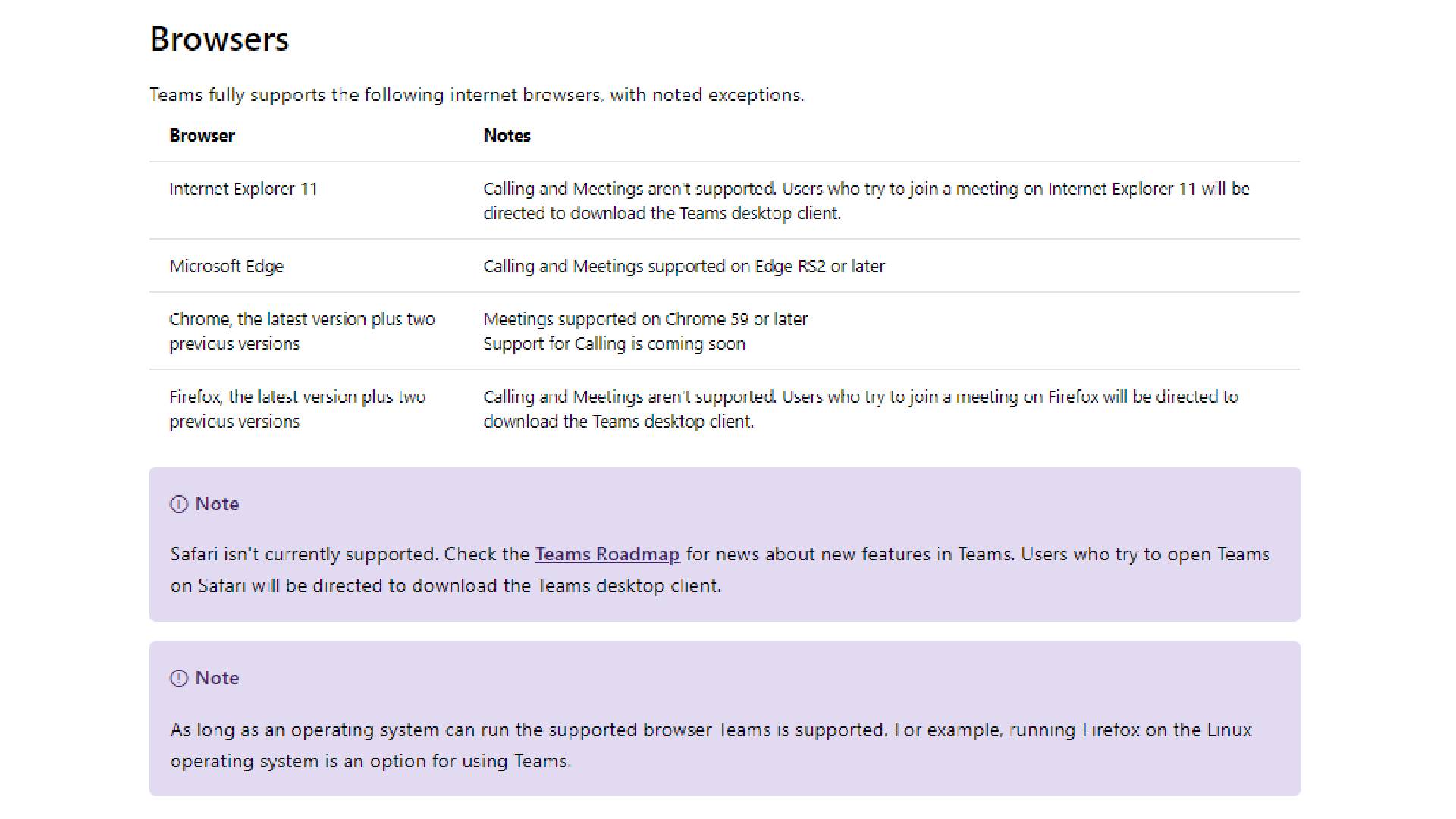 Microsoft Teams browser