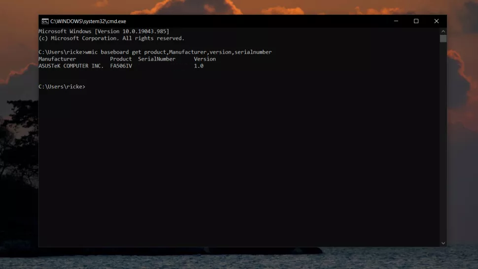 Command Prompt on Windows 10