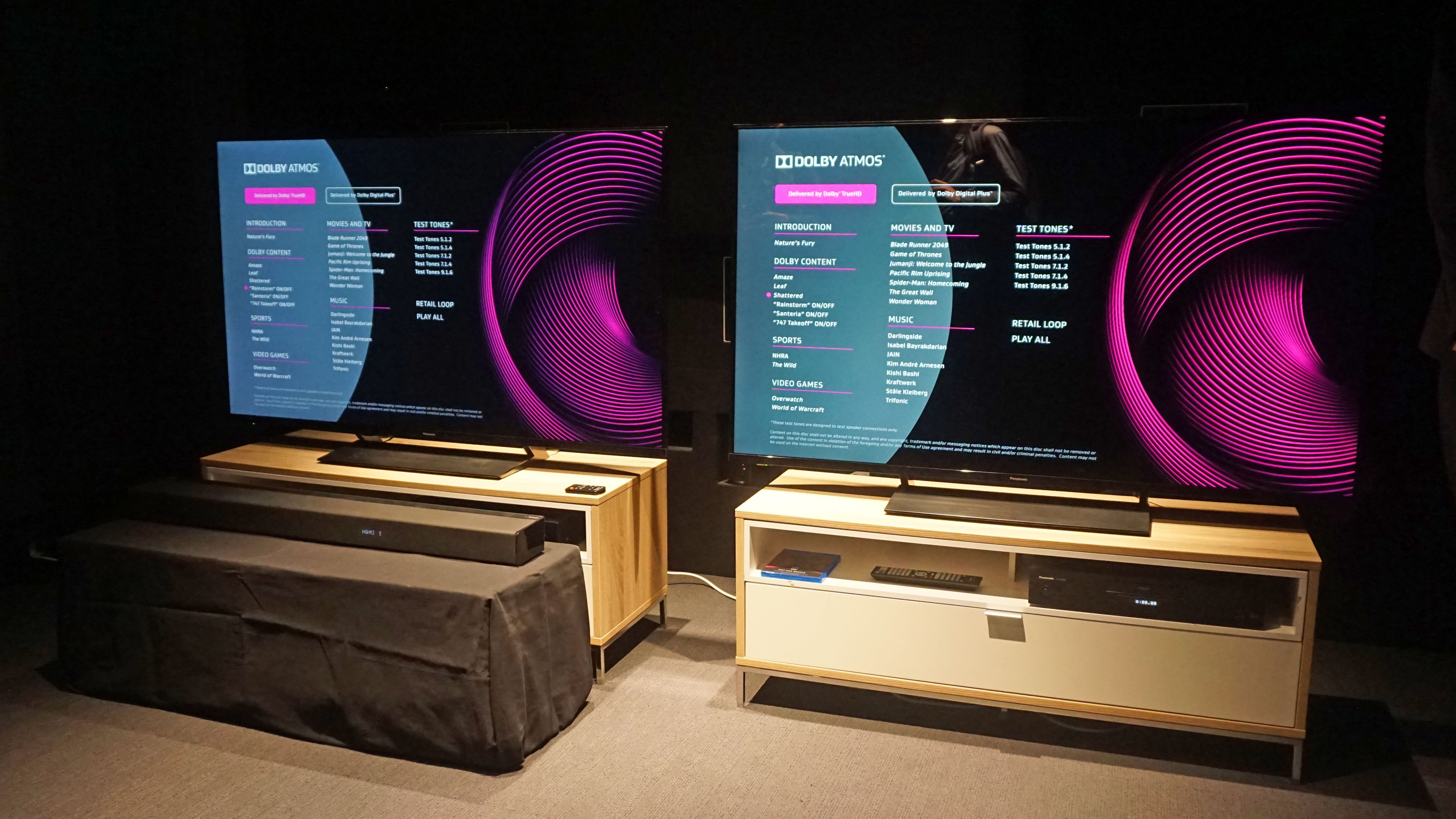 The Panasonic GX800's built-in speakers can't compete with a dedicated soundbar, but they can recreate some level of Dolby Atmos surround sound (Image Credit: TechRadar)