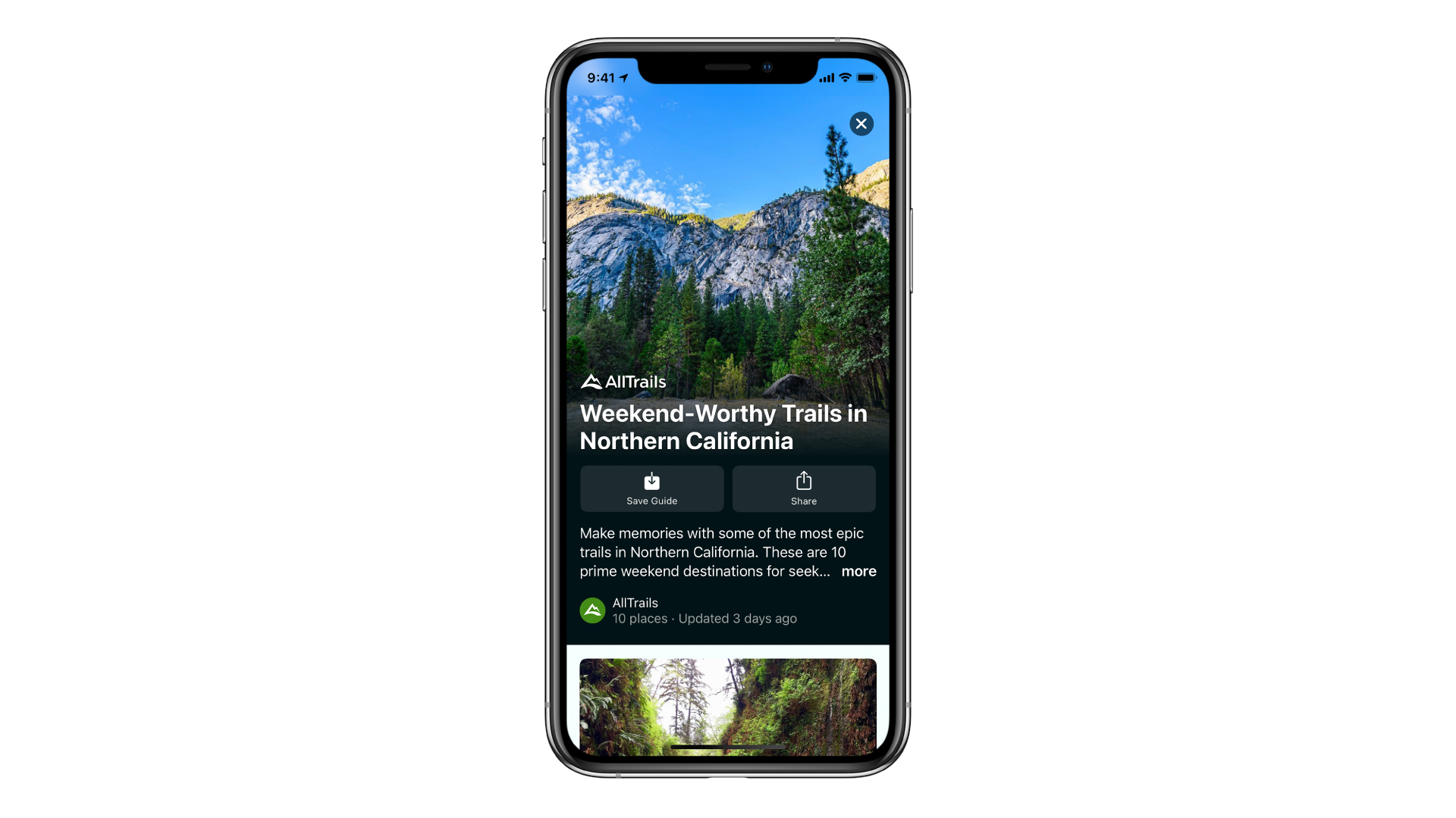 An Apple Maps guide for trails in Northern California