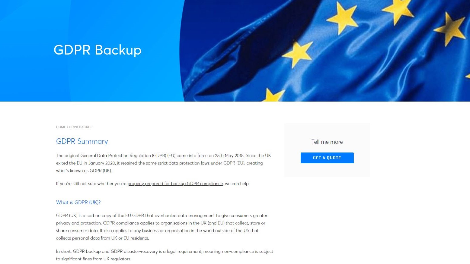 GDPR Backups
