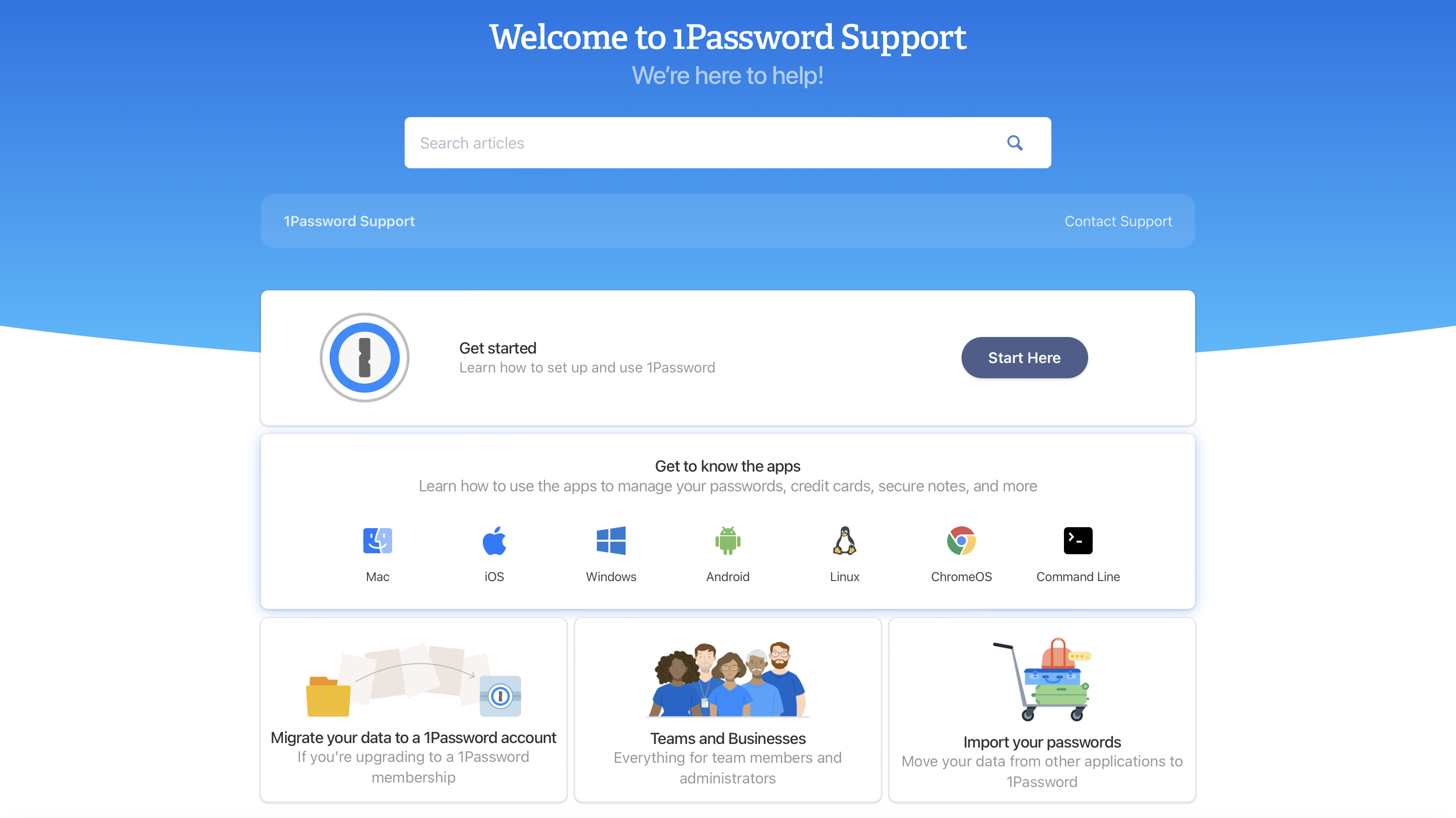 1Password help center