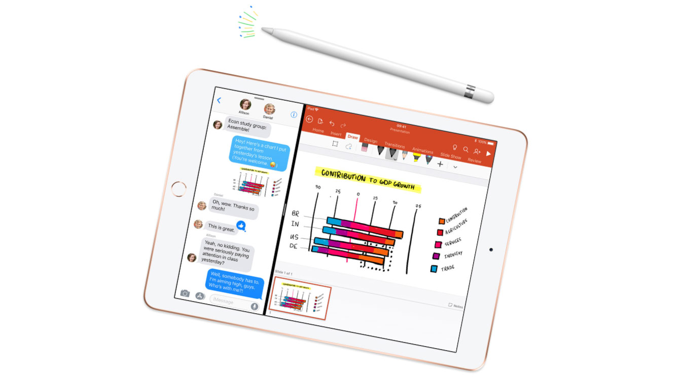 The Apple Pencil is supported on the new iPad (2018)