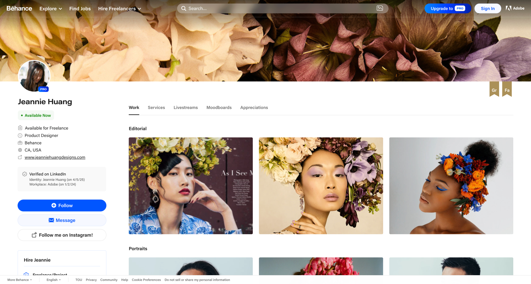Behance Verified on LinkedIn Full Profile