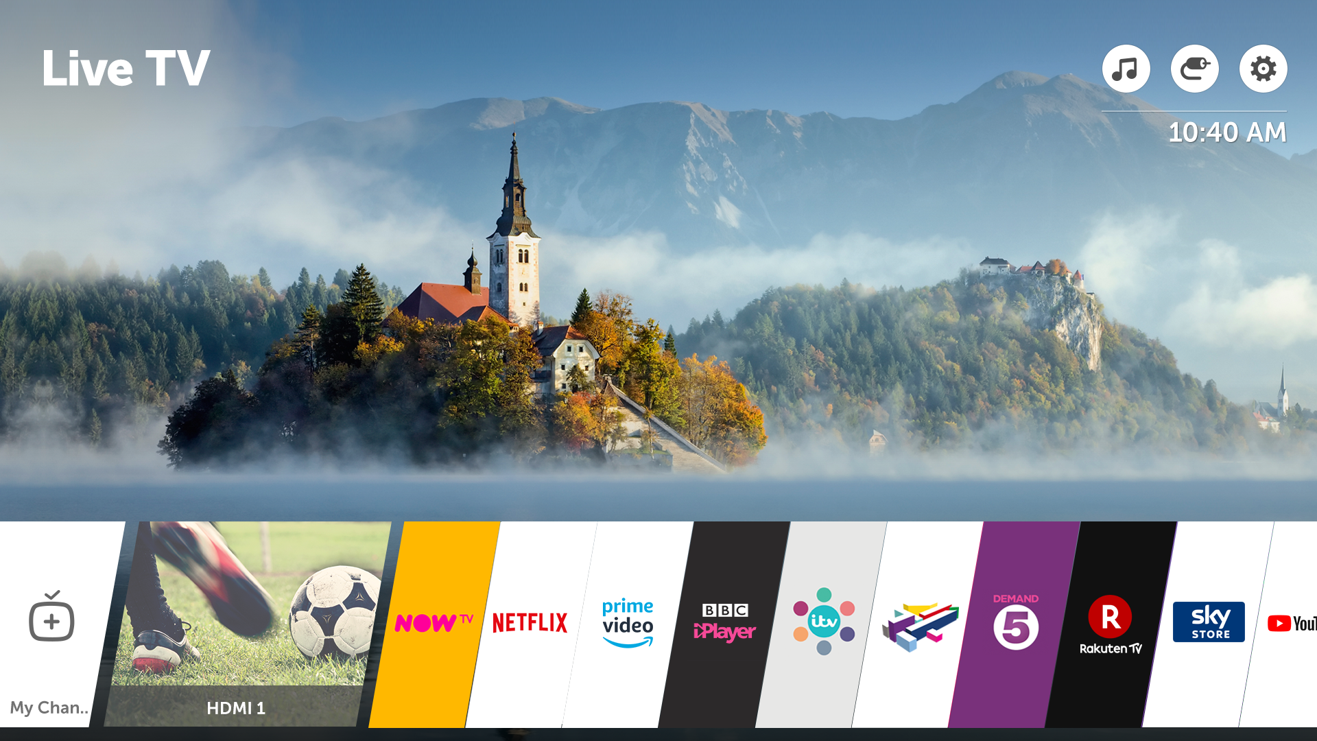 LG's TVs support Freeview Play