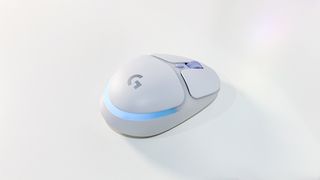 Logitech G705 on a white desk in a gaming setup