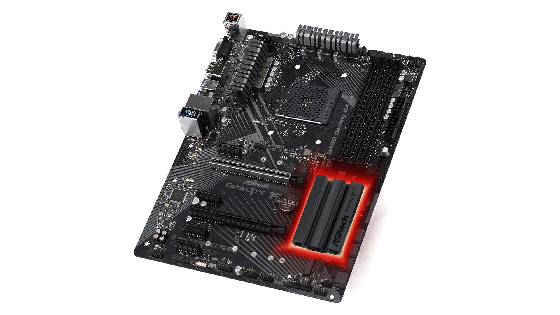 ASRock Fatal1ty B450 Gaming against a white background