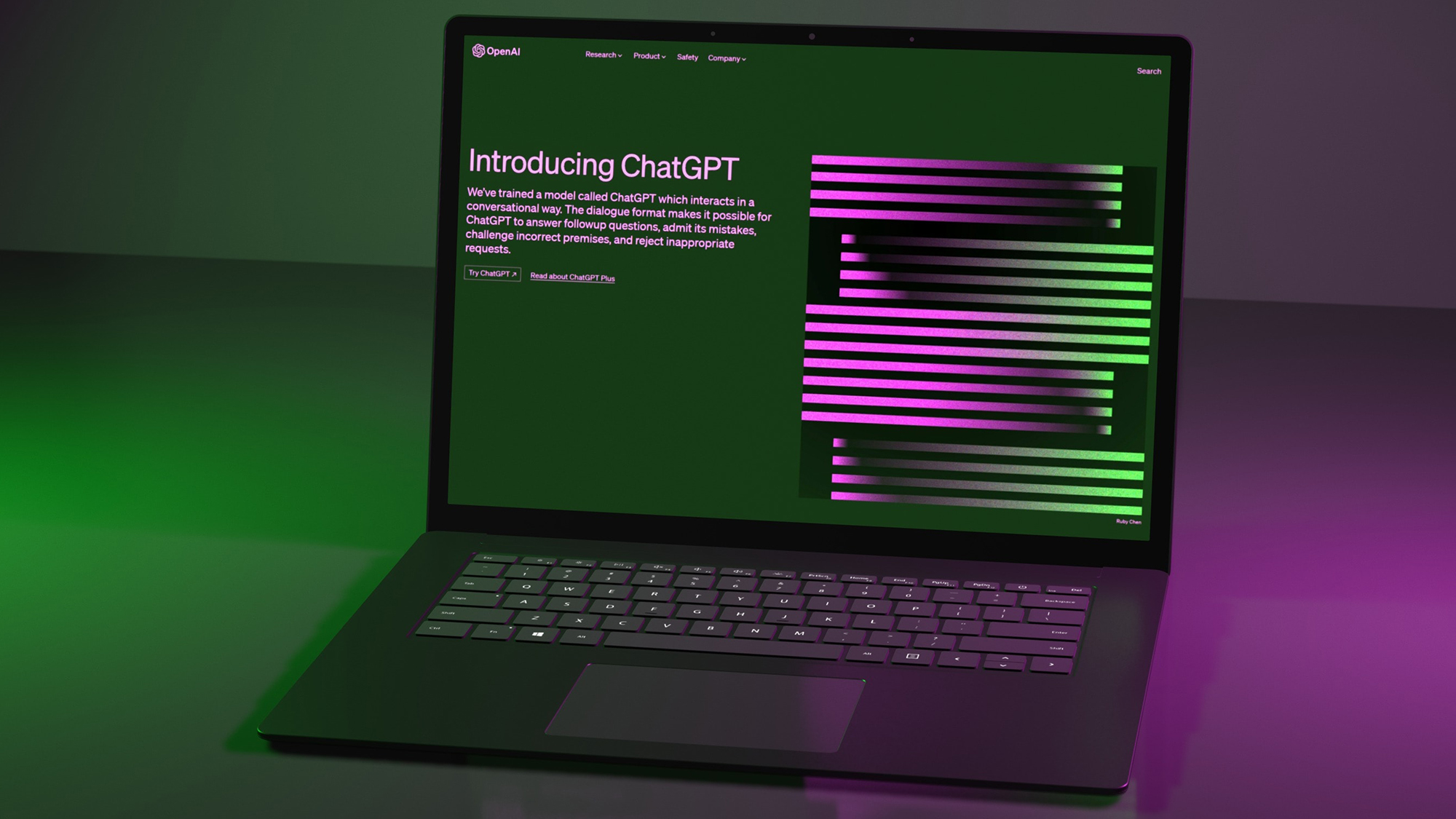 ChatGPT on a laptop