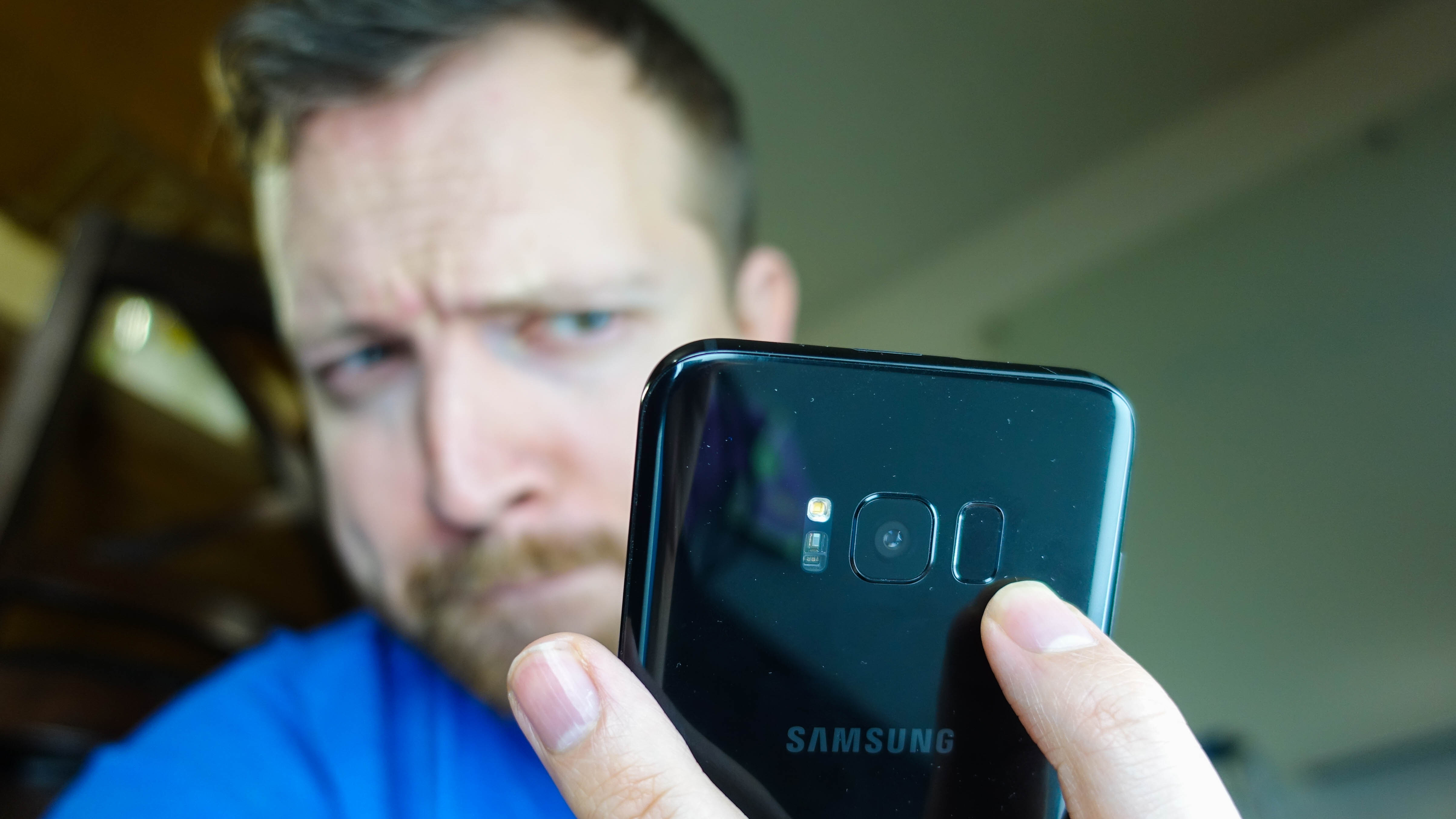 Our reaction to trying to find the rear fingerprint sensor