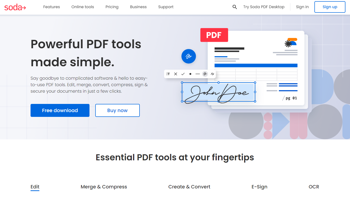 Soda PDF Online during our review process