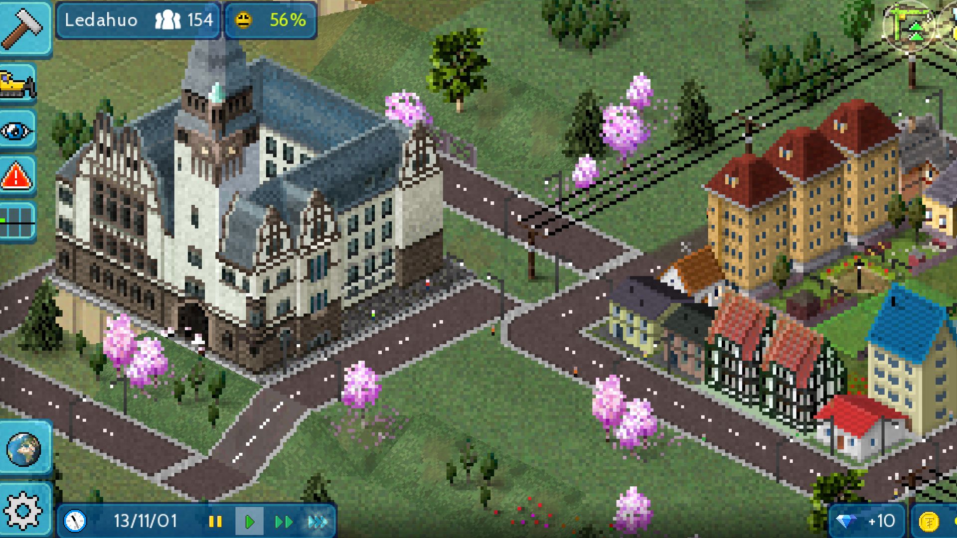 Buildings in a city