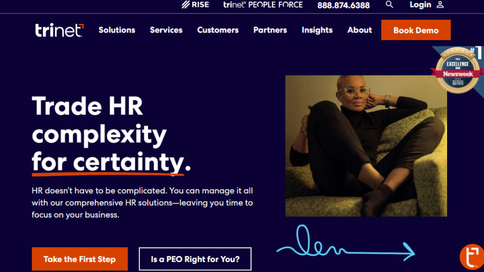 Trinet website screenshot.