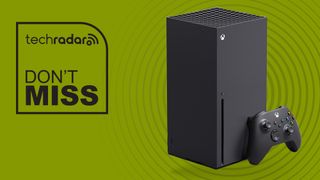 Xbox Series X on green background