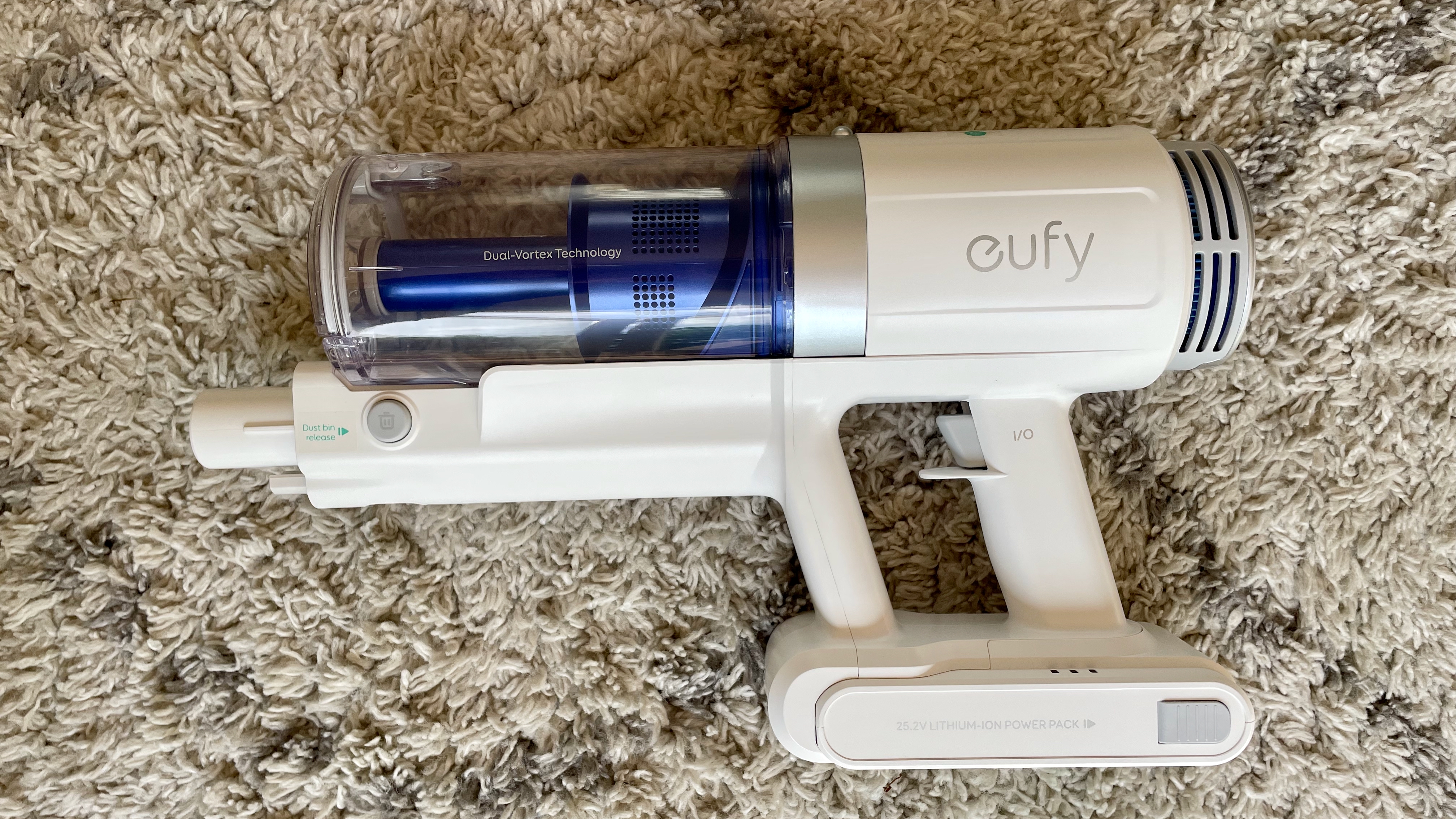 Eufy HomeVac S11 Infinity main chamber on the floor