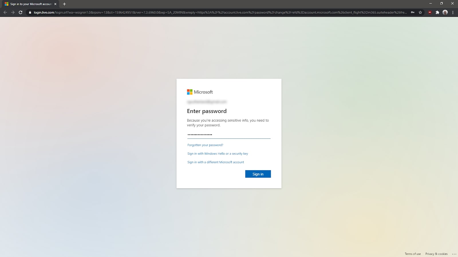 Microsoft Office password