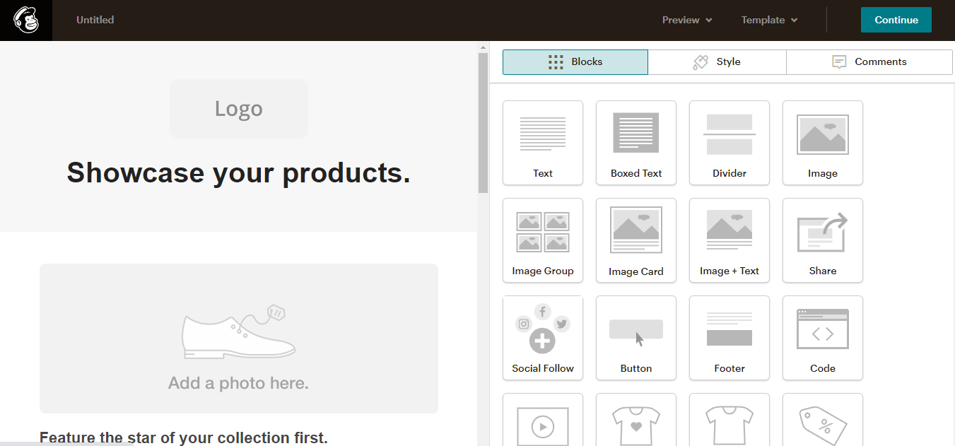 Mailchimp vs ActiveCampaign:: MailChimp design a campaign