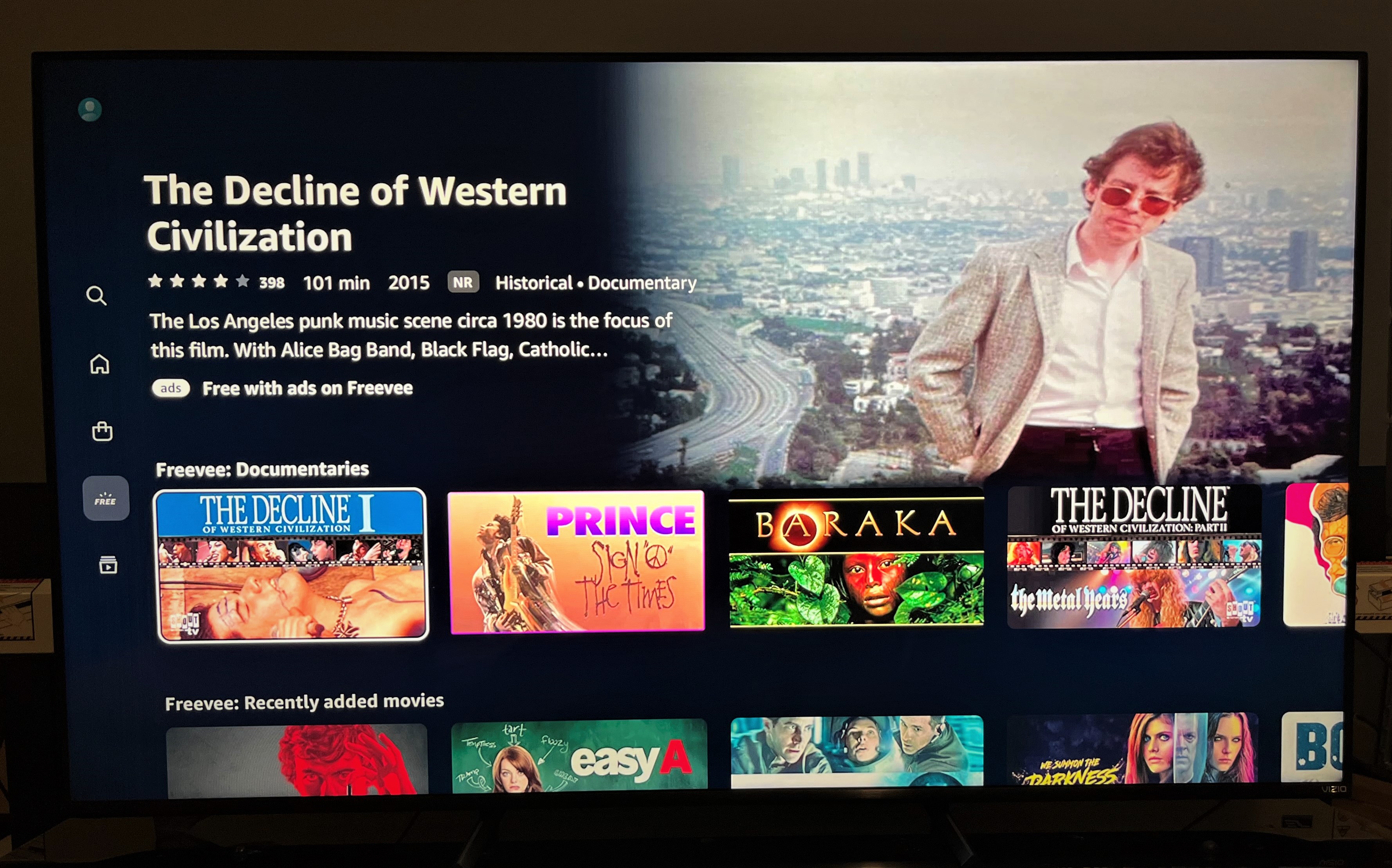 Amazon Freevee TV interface
