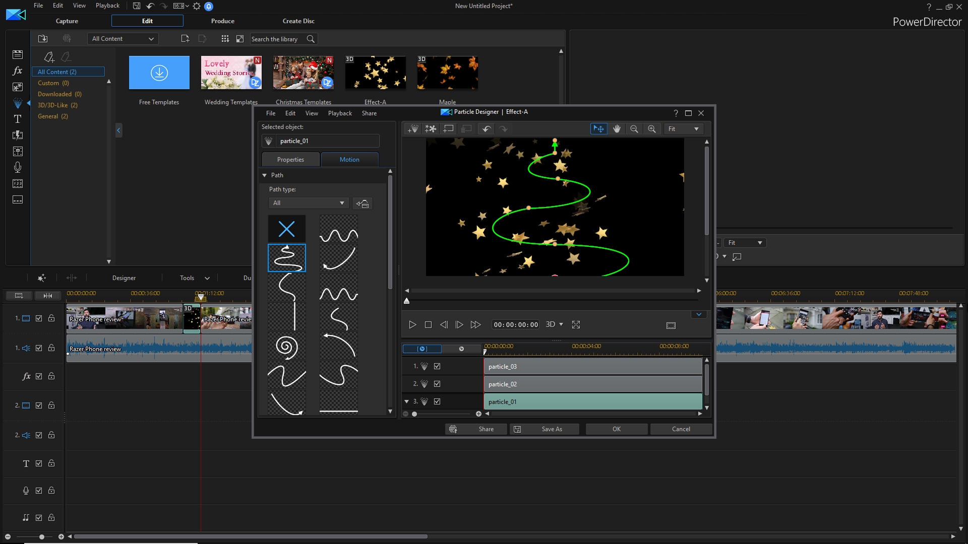 CyberLink PowerDirector 16 particle effects