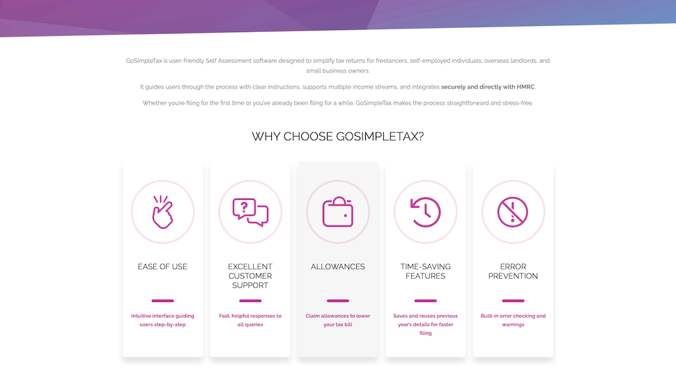 GoSimpleTax website screenshot