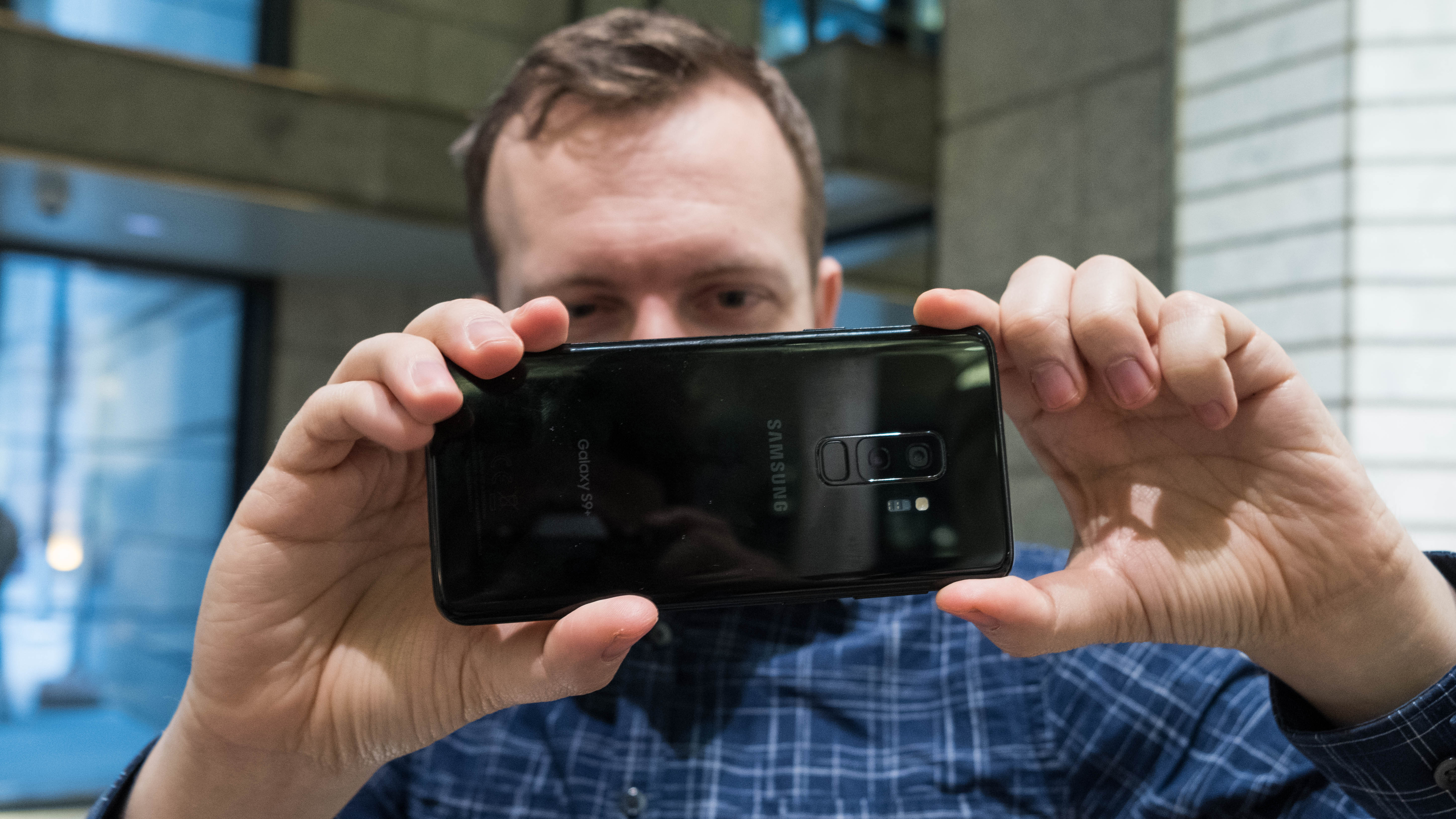 The S9 Plus has a dual-lens, dual aperture camera