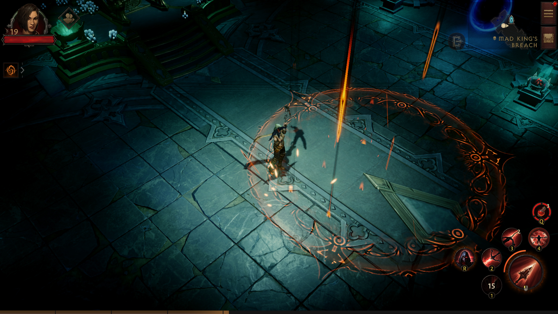 A Diablo Immortal Demon Hunter rain of vengence