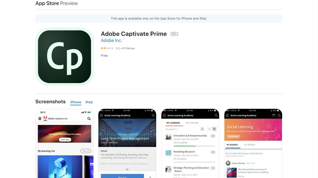 App Store Listing