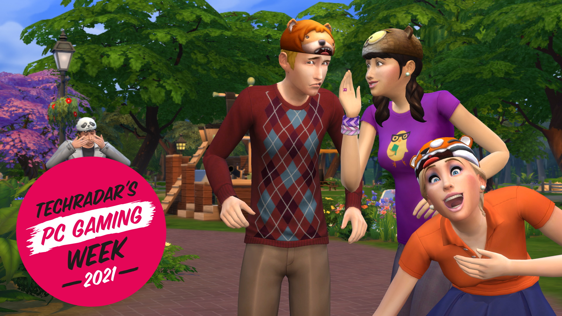 Screenshot of The Sims 4 with PC Gaming Week branding