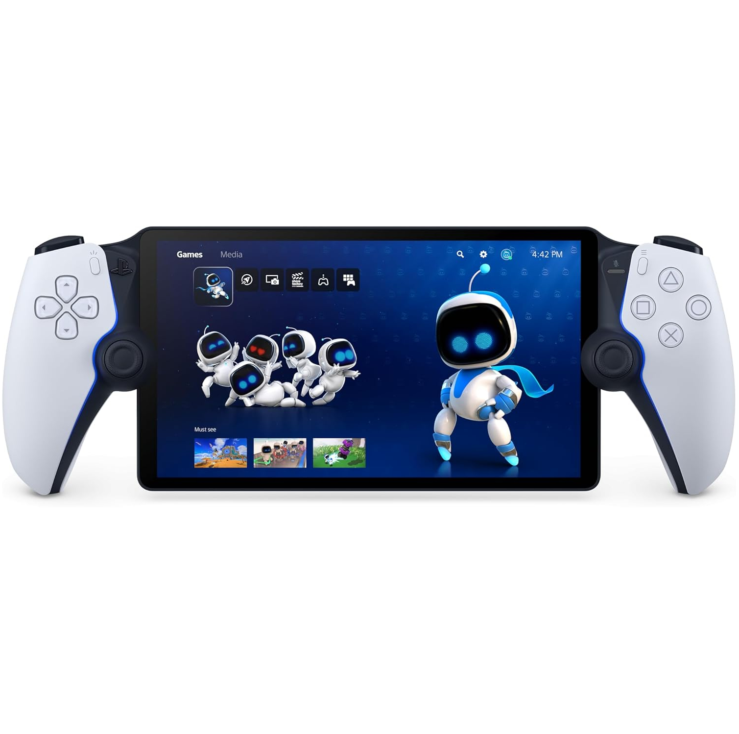 Retailer picture of the PlayStation Portal handheld gaming device on a white background