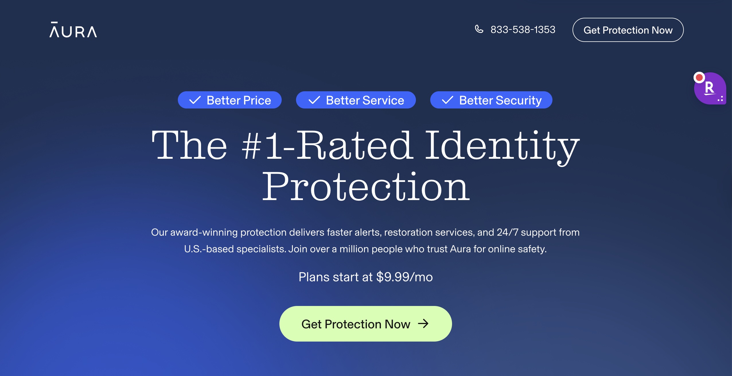 Aura homepage