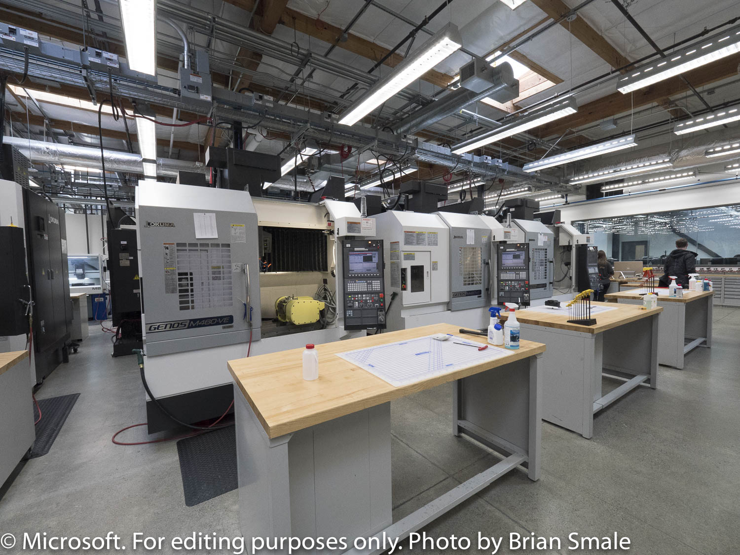 The office layout at the Microsoft APC is open and flowing