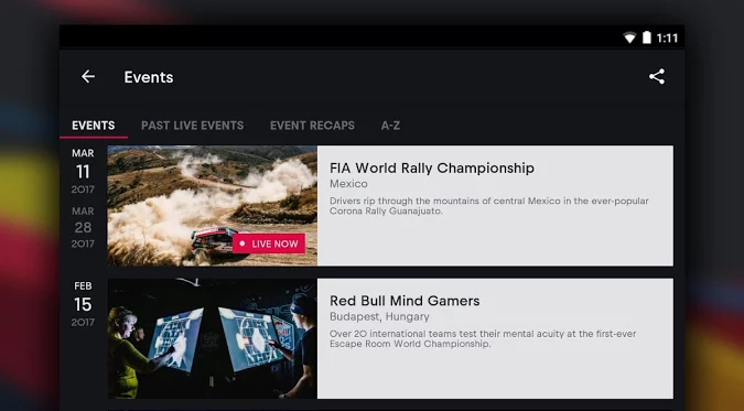 Red Bull TV, winner of Best TV Experience award