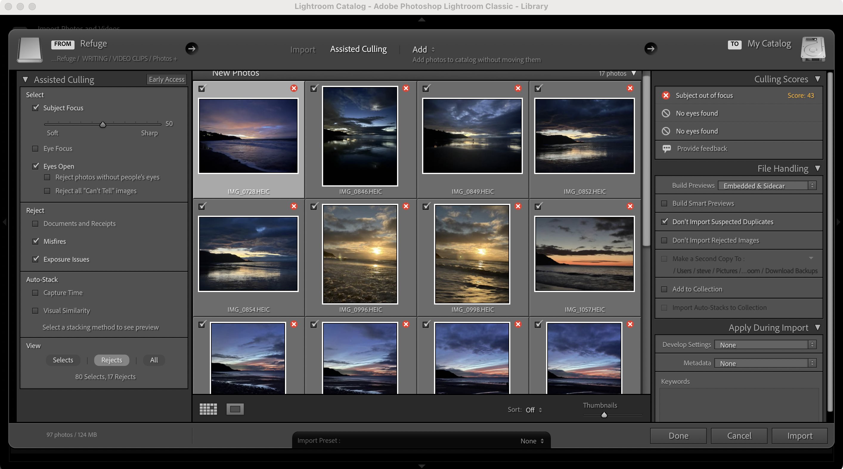 Adobe Lightroom Classic during our review process