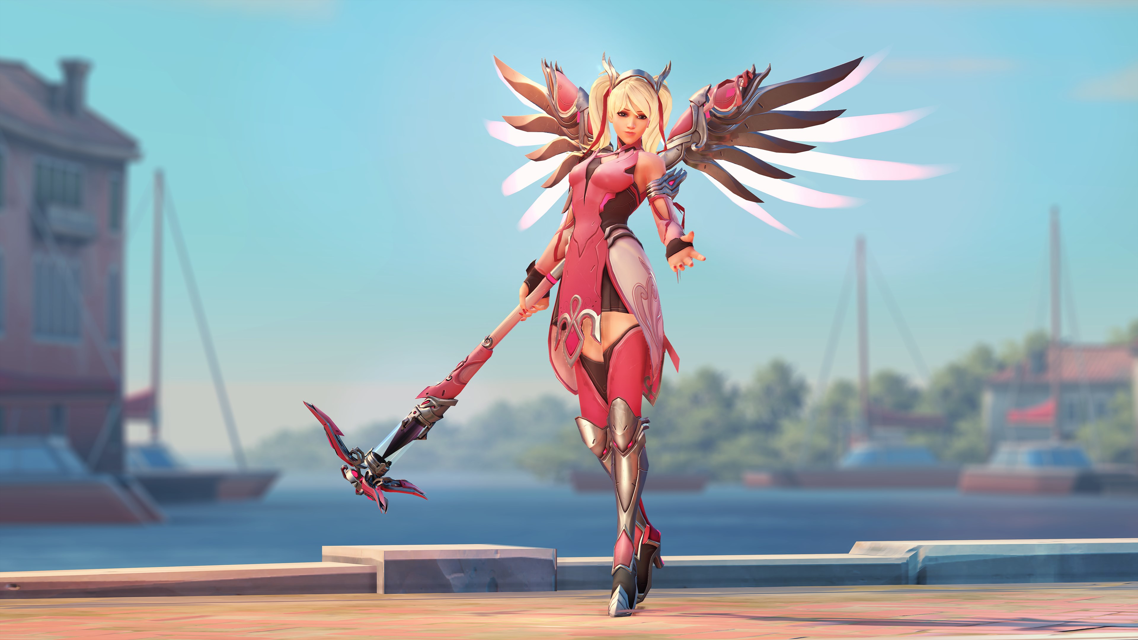 Overwatch 2 Mercy lending a hand