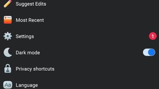 Facebook Lite dark mode