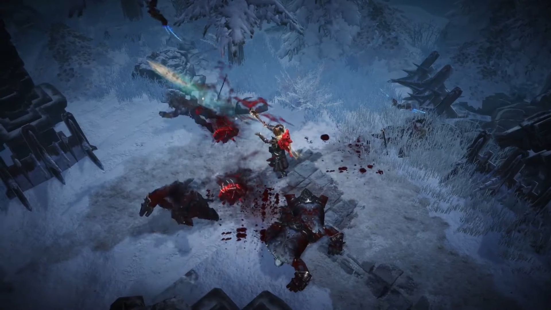 Diablo Immortal Necromaner using a bone spear