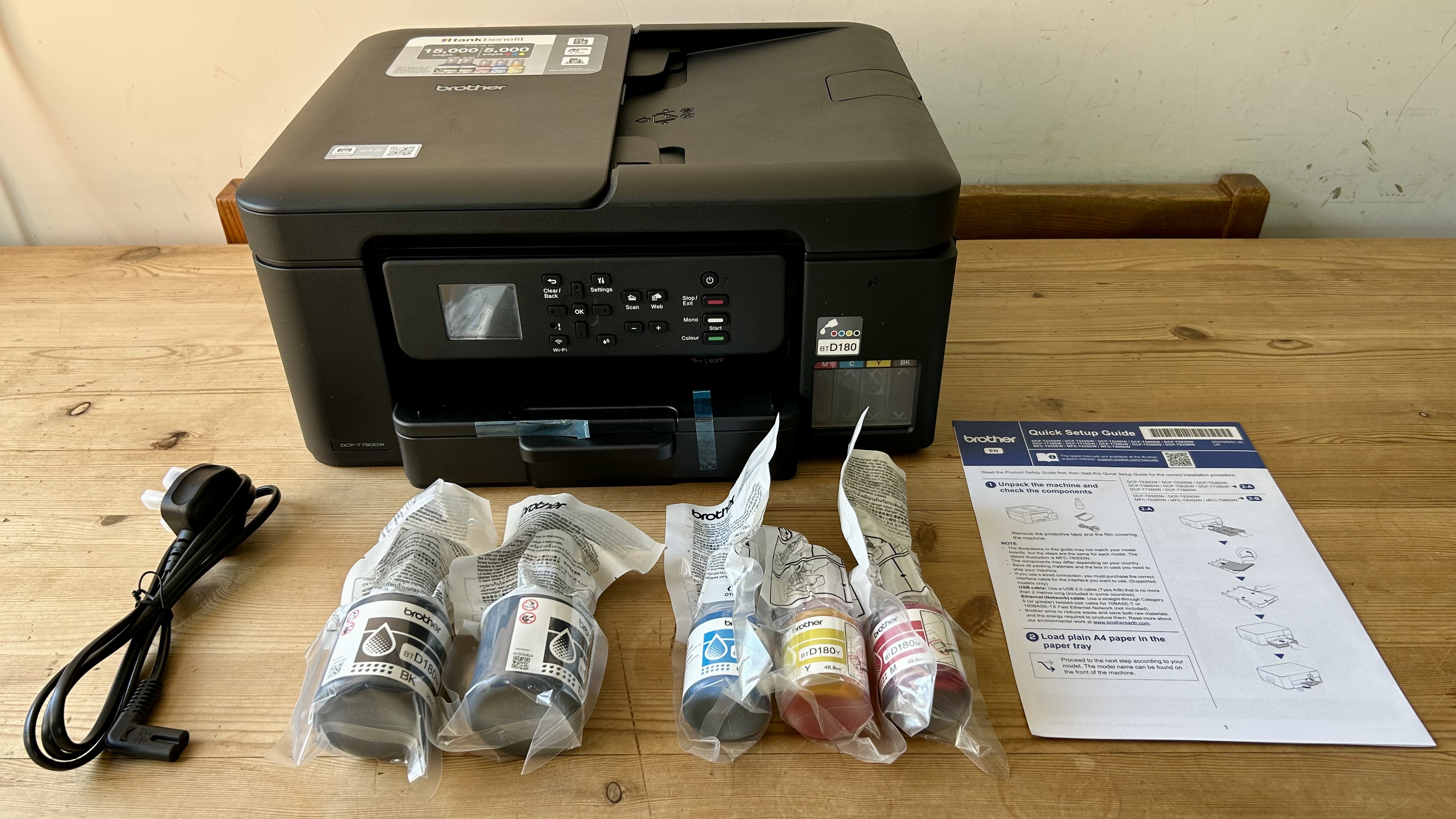 Brother DCP-T780DW ink tank printer during our review