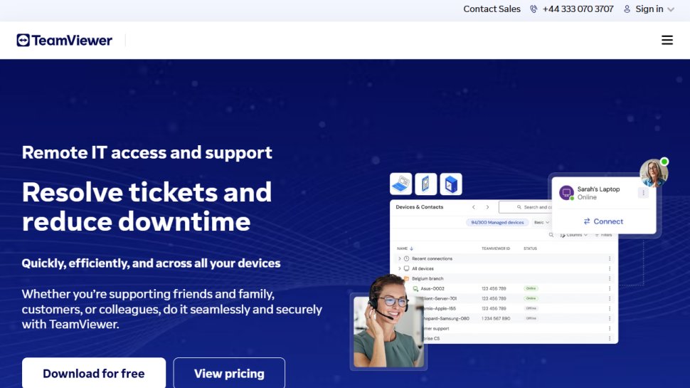 TeamViewer website screenshot (January 2026).