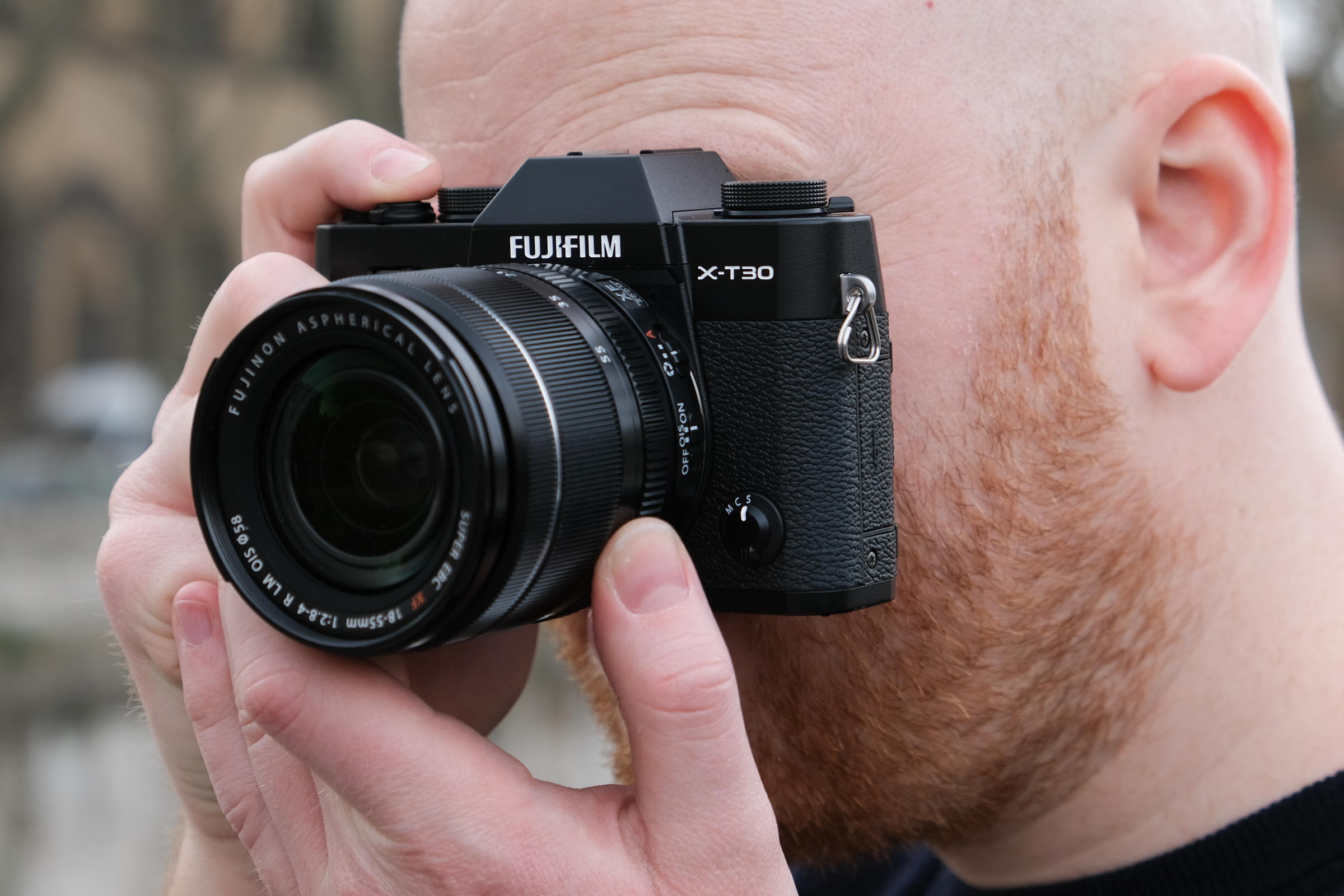 The X-T30's compact body is well buil, and pairs nicely with the &amp;nbsp;XF 18-55mm f/2.8-4 R LM OIS kit lens. Image credit: TechRadar