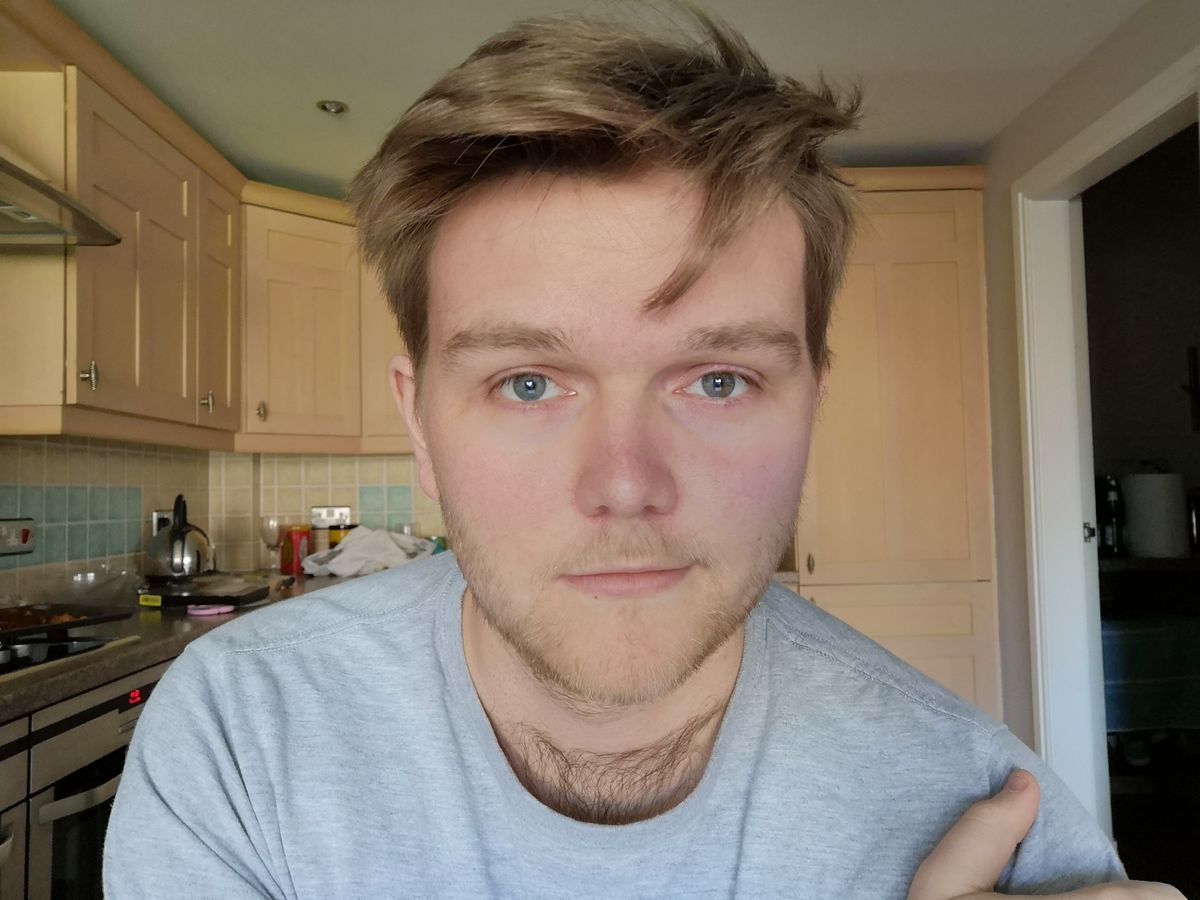 Honor 10 with default selfie mode turned on