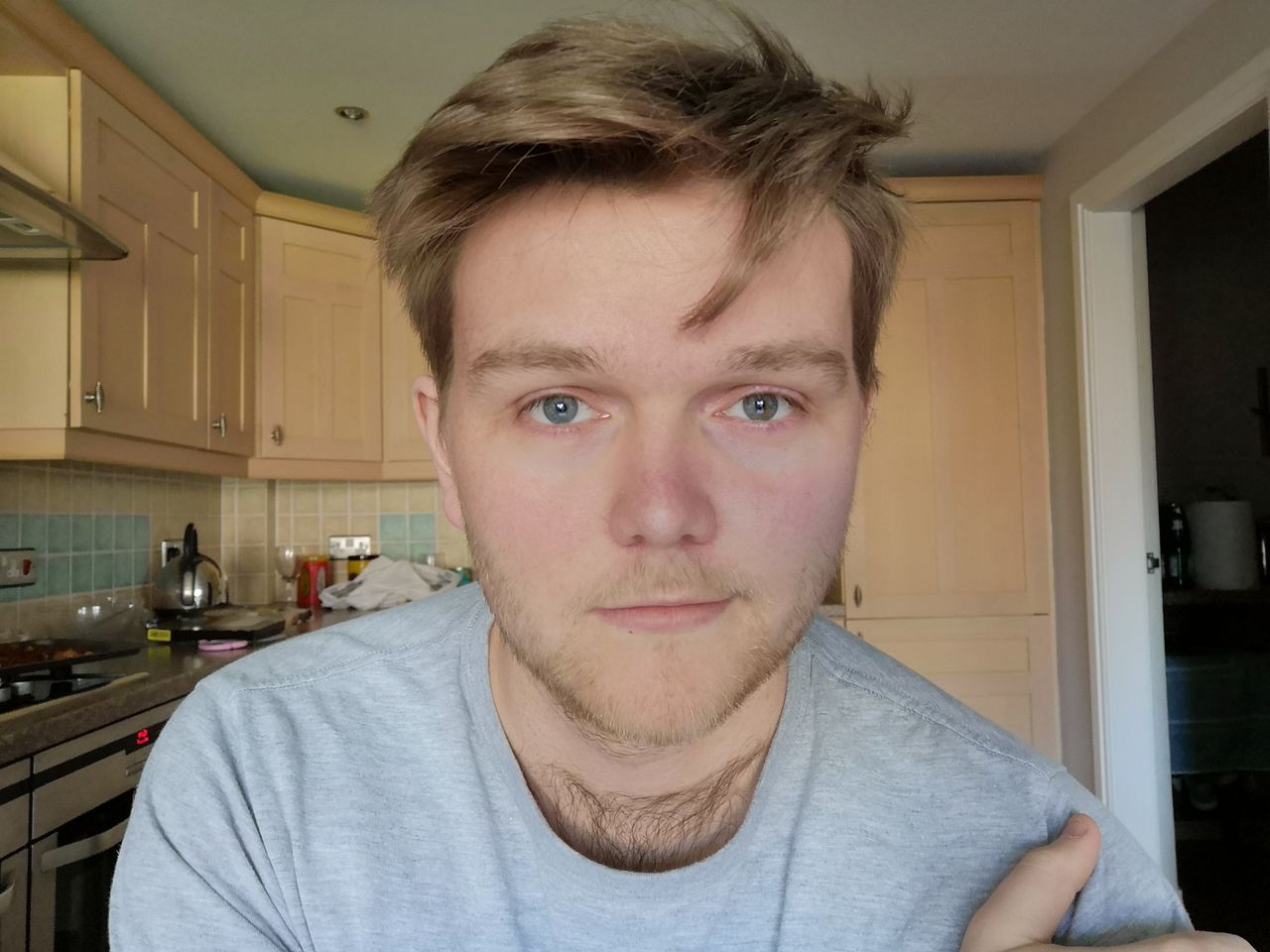 Honor 10 with default selfie mode turned on