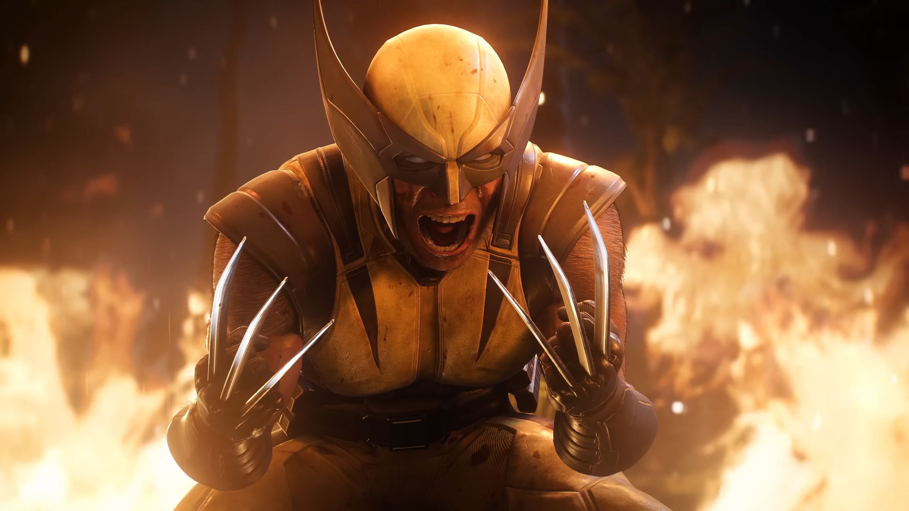 Wolverine screaming with his claws out in Marvel's Wolverine.
