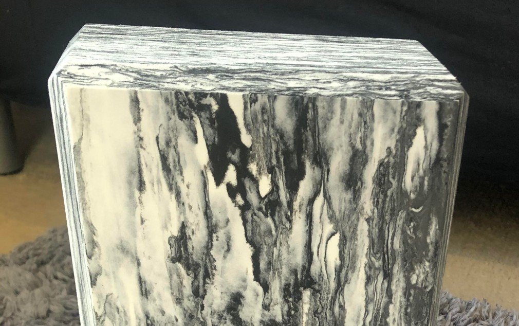 Closeup of Lululemon yoga block