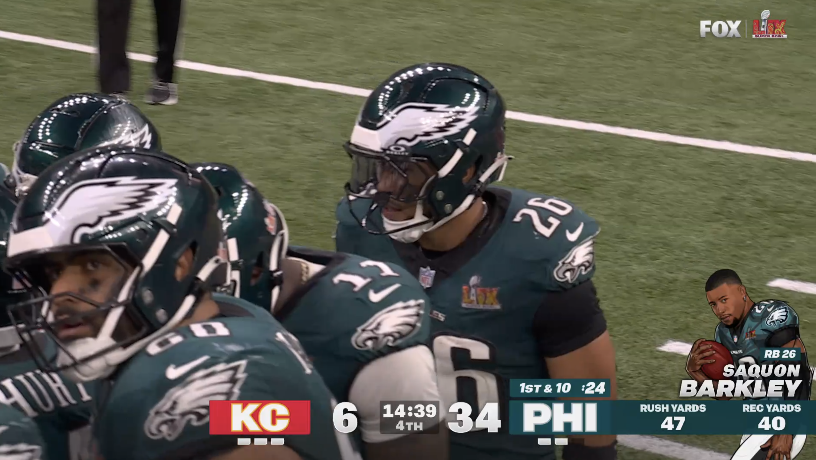 Eagles vs Chiefs screenshot